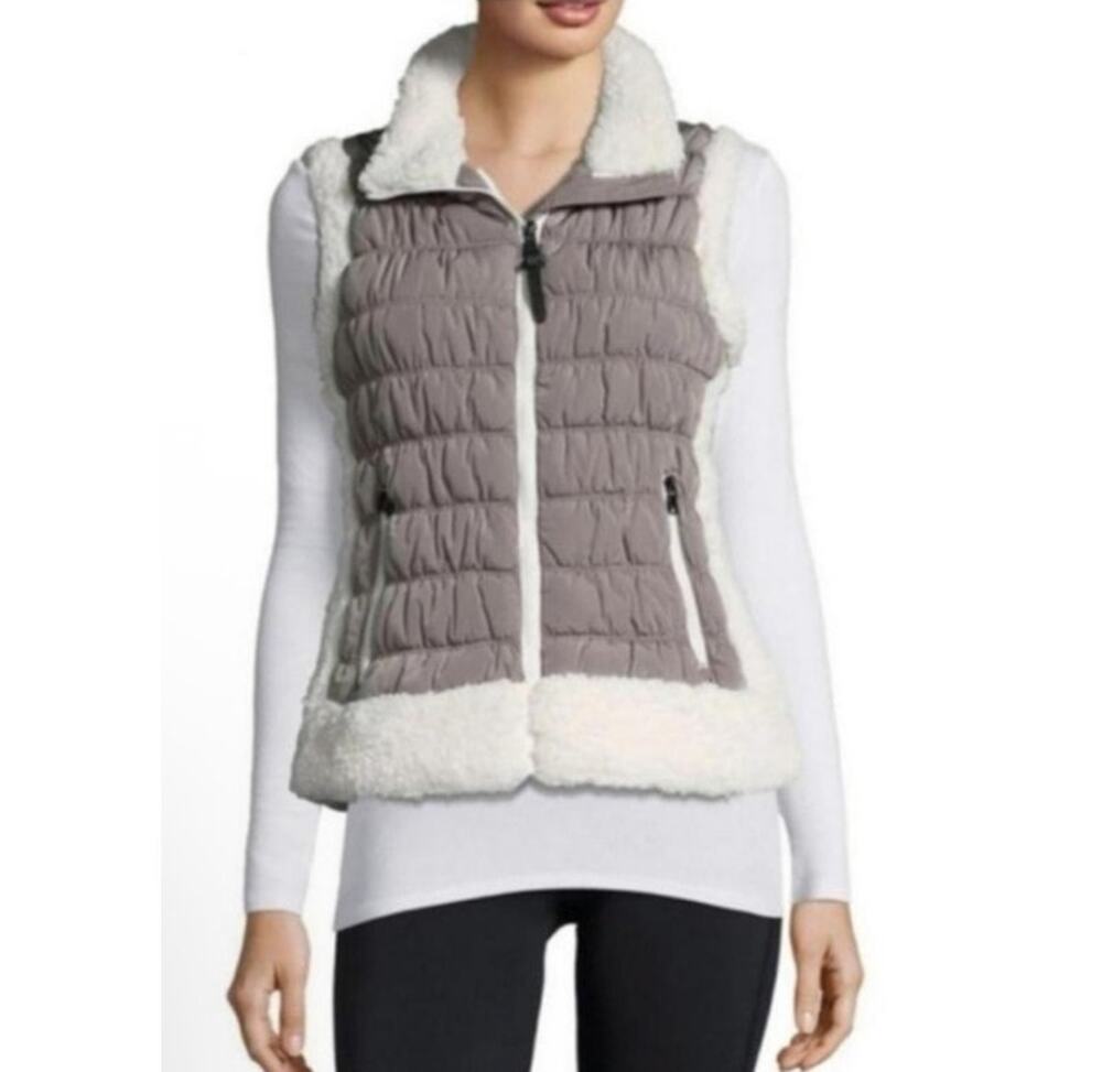 Calvin Klein Sherpa Trim Puffer Vest Size Medium NWT